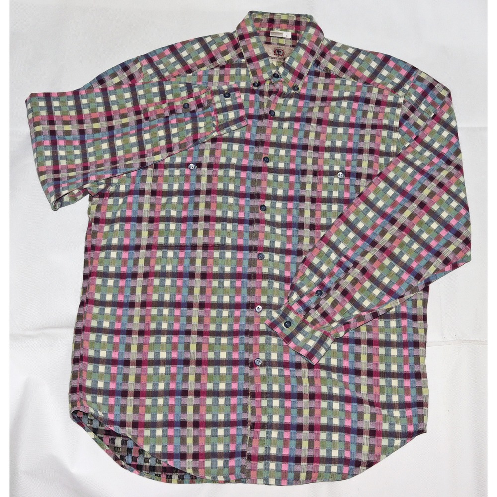 The Territory‎ Ahead Men's Long Sleeve Button Down Shirt Size Large